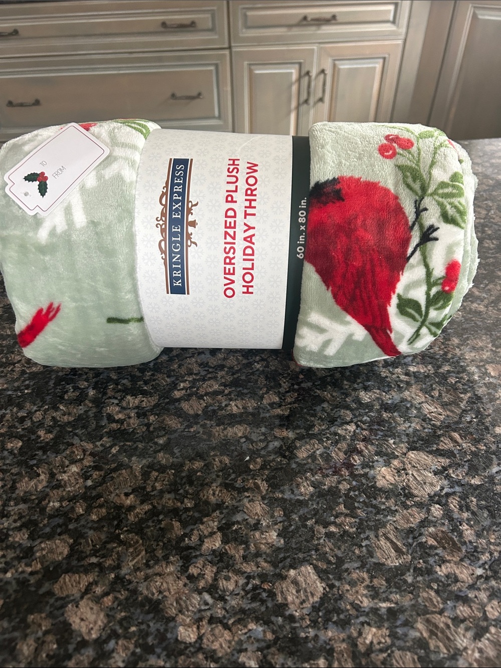 KRiNGLE EXPRESS OVERSIZEF PLUSH HOLIDAY THROW 60x80" NWT
